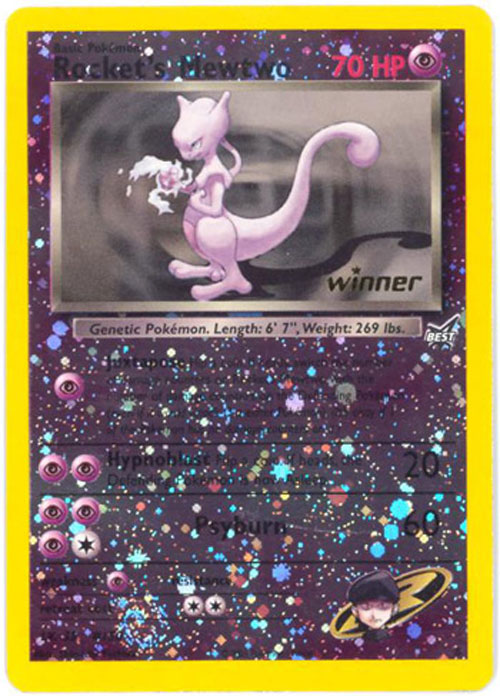 Pokemon Card - BEST Promo #8 - ROCKET'S MEWTWO (holo-foil):  Sell2BBNovelties.com: Sell TY Beanie Babies, Action Figures, Barbies, Cards  & Toys selling online
