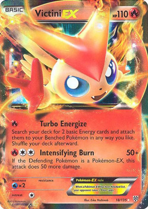 Pokemon Card - B&W: Plasma Storm 18/135 - VICTINI EX (holo-foil) (Mint):  Sell2BBNovelties.com: Sell TY Beanie Babies, Action Figures, Barbies, Cards  & Toys selling online