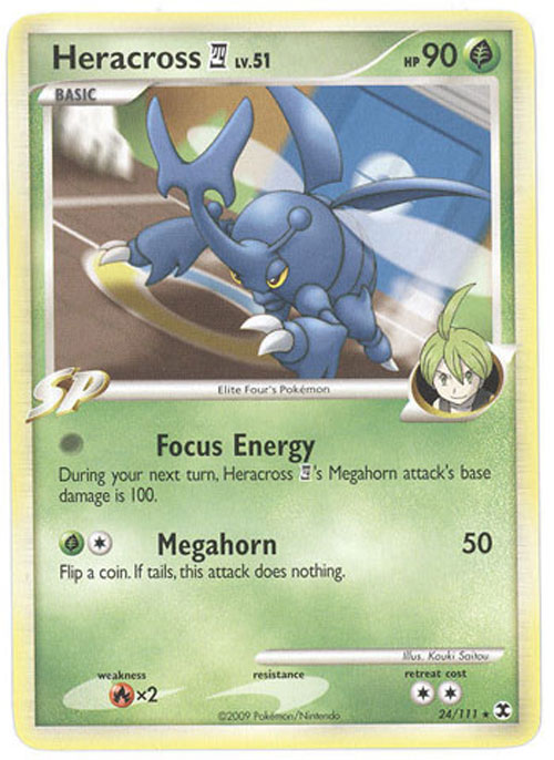 Pokemon Card - PL: Rising Rivals 24/111 - HERACROSS 4 Lv.51 (rare) (Mint)