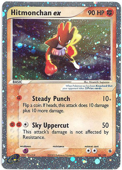 Pokemon Card - Ruby & Sapphire 98/109 - HITMONCHAN EX (holo-foil) (Mint) Pokemon Card - Ruby & Sapphire 98/109 - HITMONCHAN EX (holo-foil) (Mint)