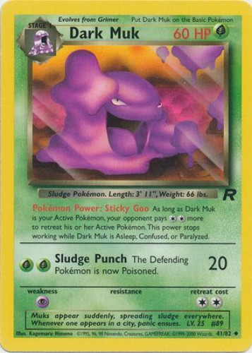 Pokemon Card - Team Rocket 41/82 - DARK MUK (uncommon) *1st Edition*  (Mint): Sell2BBNovelties.com: Sell TY Beanie Babies, Action Figures,  Barbies, Cards & Toys selling online