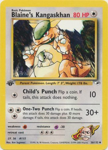 1st edition kangaskhan pokemon card 065/080 RR 1st Ed Kangaskhan EX Pokemon Card – THE CARD SPOT PTY LTD main image 1