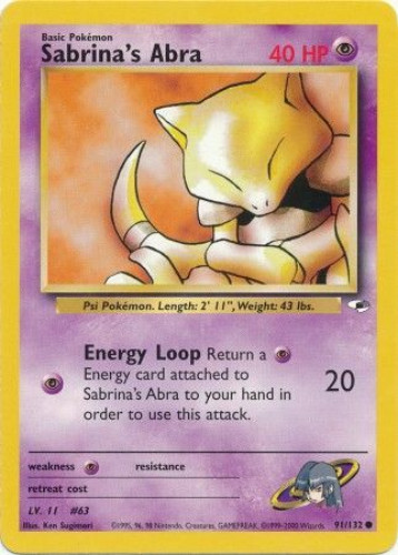 abra 1995 pokemon card EVERY EVER PRINTED!  From Base Set to Now! We're taking a look at every #Abra card ever made! From the original Base Set to the most recent expansions, see Mint / near mint condition trading card Pokemon Card - Gym Heroes