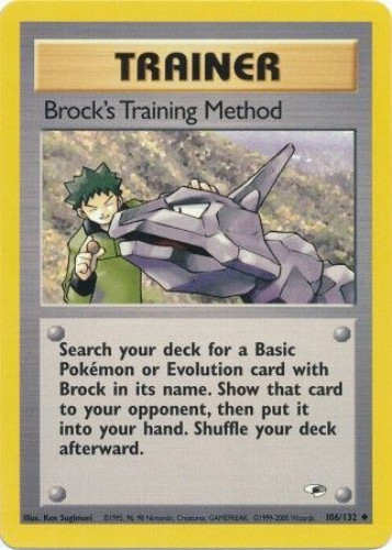 Pokemon Card - Gym Heroes 106/132 - BROCK'S TRAINING METHOD (uncommon) (Mint) Pokemon Card - Gym Heroes 106/132 - BROCK'S TRAINING METHOD (uncommon) (Mint)