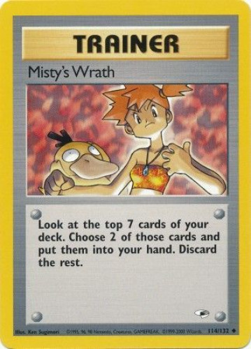 Pokemon Card - Gym Heroes 114/132 - MISTY'S WRATH (uncommon) (Mint)