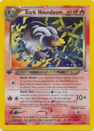 houndoom holographic card Pokemon TCG If tails Pokemon Houndoom HOLO Trick Or