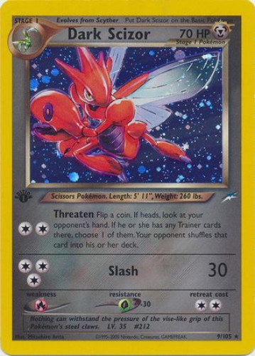 Pokemon Card - Neo Destiny 9/105 - DARK SCIZOR (holo-foil) *1st