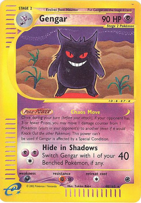 Pokemon Card - Expedition 48/165 - GENGAR (reverse holo) (Mint):  Sell2BBNovelties.com: Sell TY Beanie Babies, Action Figures, Barbies, Cards  & Toys selling online