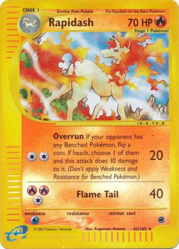 Pokemon Card - Expedition 62/165 - RAPIDASH (reverse holo) (Mint)