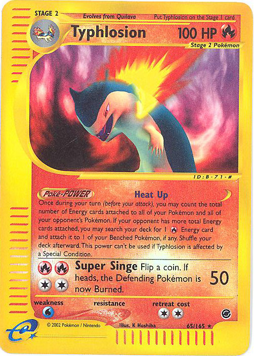 Pokemon Card - Expedition 65/165 - TYPHLOSION (reverse holo) (Mint):  Sell2BBNovelties.com: Sell TY Beanie Babies, Action Figures, Barbies, Cards  & Toys selling online