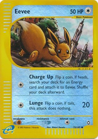 Pokemon Card - Aquapolis 75/147 - EEVEE (reverse holo) (Mint): Sell2BBNovelties.com: Sell TY Beanie Babies, Action Figures, Barbies, Cards & Toys selling online Pokemon Card - Aquapolis 75/147 - EEVEE (reverse holo) (Mint): Sell2BBNovelties.com: Sell TY Beanie Babies, Action Figures, Barbies, Cards & Toys selling online