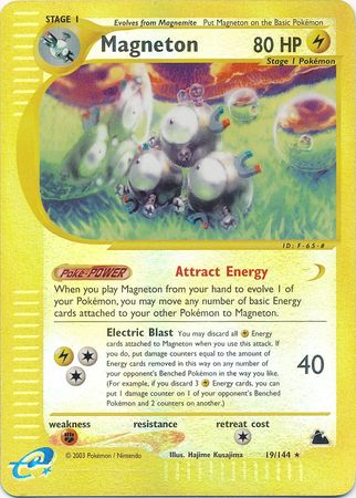 Pokemon Card - Skyridge 19/144 - MAGNETON (reverse holo) (Mint) Pokemon Card - Skyridge 19/144 - MAGNETON (reverse holo) (Mint)