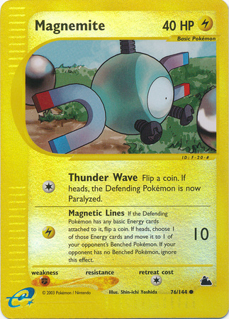 Pokemon Card - Skyridge 76/144 - MAGNEMITE (reverse holo) (Mint): Sell2BBNovelties.com: Sell TY Beanie Babies, Action Figures, Barbies, Cards & Toys selling online Pokemon Card - Skyridge 76/144 - MAGNEMITE (reverse holo) (Mint): Sell2BBNovelties.com: Sell TY Beanie Babies, Action Figures, Barbies, Cards & Toys selling online