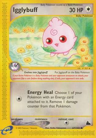 pokemon igglybuff card - 37/101 - PSA 9 - Reverse Holo - Hidden Legends - Pokémon Hit Points60 HP Form Pokemon Card - Skyridge 67/144