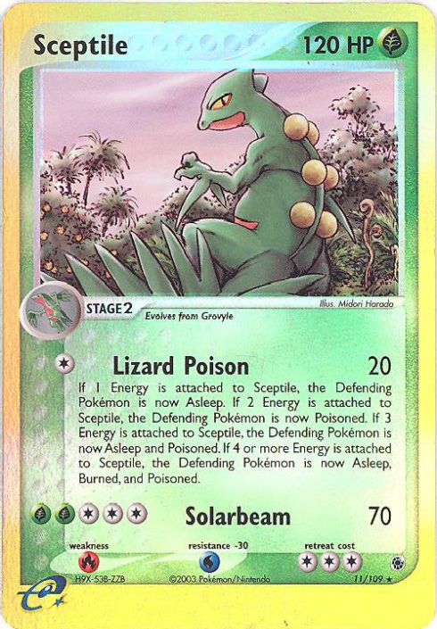 Pokemon Card Ruby Sapphire 11 109 Sceptile Reverse Holo Sell2bbnovelties Com Sell Ty Beanie Babies Action Figures Barbies Cards Toys Selling Online