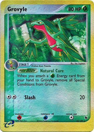 Pokemon Card - Ruby & Sapphire 32/109 - GROVYLE (reverse holo) (Mint):  Sell2BBNovelties.com: Sell TY Beanie Babies, Action Figures, Barbies, Cards  & Toys selling online