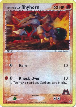 rhyhorn pokemon card Brock's Rhyhorn (22/132) [Gym Heroes Unlimited] main image 0