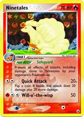 Pokemon Card - Hidden Legends 22/101 - NINETALES (reverse holo) (Mint):  Sell2BBNovelties.com: Sell TY Beanie Babies, Action Figures, Barbies, Cards  & Toys selling online