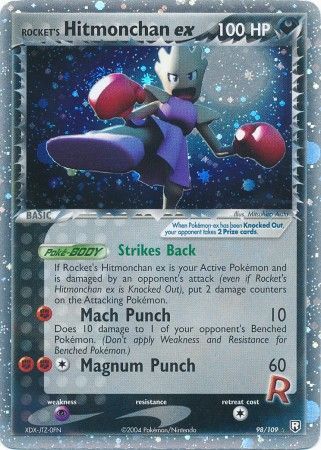 Pokemon Card - Team Rocket Returns 98/109 - ROCKET'S HITMONCHAN EX (rare) (Mint): Sell2BBNovelties.com: Sell TY Beanie Babies, Action Figures, Barbies, Cards & Toys selling online Pokemon Card - Team Rocket Returns 98/109 - ROCKET'S HITMONCHAN EX (rare) (Mint): Sell2BBNovelties.com: Sell TY Beanie Babies, Action Figures, Barbies, Cards & Toys selling online