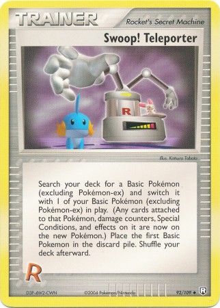 Pokemon Card - Team Rocket Returns 92/109 - SWOOP! TELEPORTER (uncommon) (Mint)