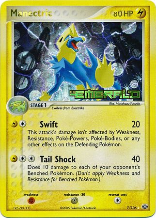 Pokemon Card - Emerald 7/106 - MANECTRIC (reverse holo) (Mint)