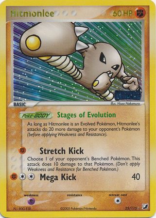hitmonlee holographic card Pokemon Card - Unseen Forces 25/115