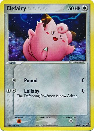 Pokemon Card - Unseen Forces 53/115 - CLEFAIRY (reverse holo) (Mint):  Sell2BBNovelties.com: Sell TY Beanie Babies, Action Figures, Barbies, Cards  & Toys selling online