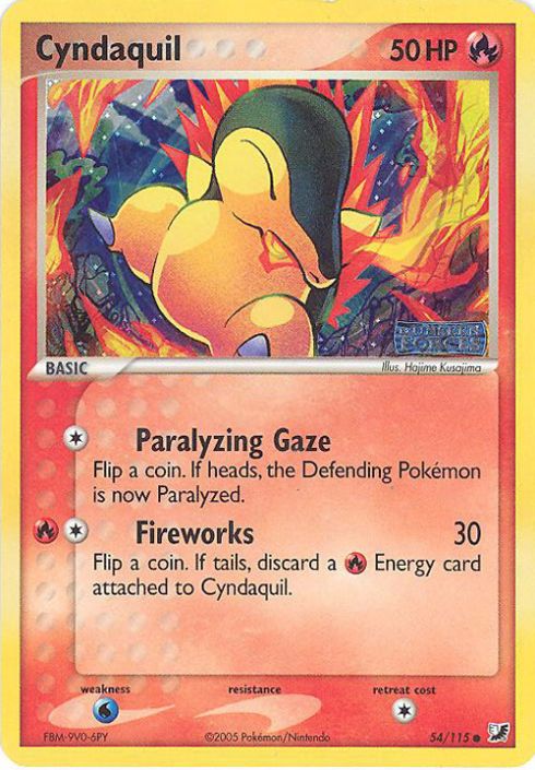 cyndaquil holographic card Pokemon Card - Unseen Forces 54/115