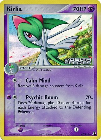 pokemon card kirlia - (69/162) Colorless Magical Shot (30) Weakness Metal 2 Resistance Darkness Kirlia EX Power Keepers Set