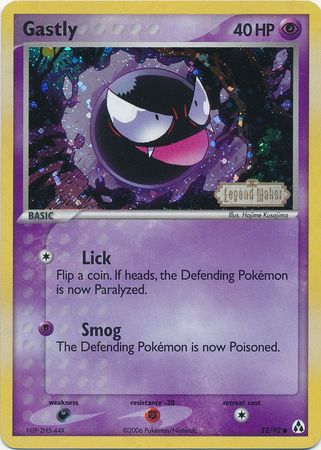 Pokemon Card - Legend Maker 52/92 - GASTLY (reverse holo) (Mint): Sell2BBNovelties.com: Sell TY Beanie Babies, Action Figures, Barbies, Cards & Toys selling online Pokemon Card - Legend Maker 52/92 - GASTLY (reverse holo) (Mint): Sell2BBNovelties.com: Sell TY Beanie Babies, Action Figures, Barbies, Cards & Toys selling online