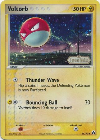 Pokemon Card - Legend Maker 68/92 - VOLTORB (reverse holo) (Mint):  Sell2BBNovelties.com: Sell TY Beanie Babies, Action Figures, Barbies, Cards  & Toys selling online