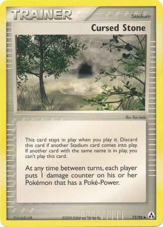 Pokemon Card - Legend Maker 72/92 - CURSED STONE (uncommon) (Mint): Sell2BBNovelties.com: Sell TY Beanie Babies, Action Figures, Barbies, Cards & Toys selling online Pokemon Card - Legend Maker 72/92 - CURSED STONE (uncommon) (Mint): Sell2BBNovelties.com: Sell TY Beanie Babies, Action Figures, Barbies, Cards & Toys selling online