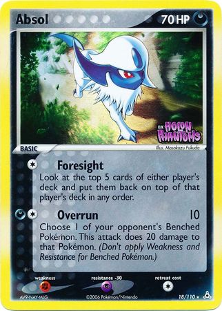 absol pokemon card holo Absol HP 110 Darkfall Attack Rarity Green Pokmon Card