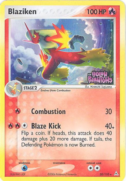 Pokemon Card - Holon Phantoms 20/110 - BLAZIKEN (reverse holo) (Mint):  Sell2BBNovelties.com: Sell TY Beanie Babies, Action Figures, Barbies, Cards  & Toys selling online