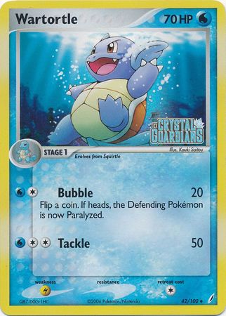 Pokemon Card - Crystal Guardians 42/100 - WARTORTLE (reverse holo) (Mint): Sell2BBNovelties.com: Sell TY Beanie Babies, Action Figures, Barbies, Cards & Toys selling online Pokemon Card - Crystal Guardians 42/100 - WARTORTLE (reverse holo) (Mint): Sell2BBNovelties.com: Sell TY Beanie Babies, Action Figures, Barbies, Cards & Toys selling online