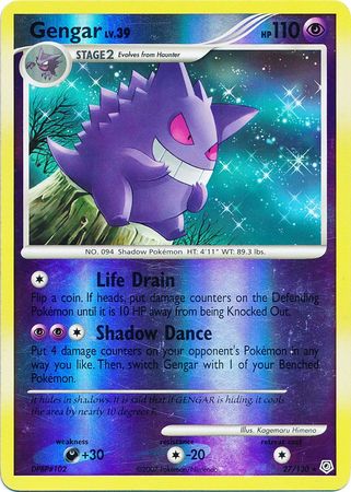 Pokemon Card - Diamond & Pearl 27/130 - GENGAR (reverse holo) (Mint):  Sell2BBNovelties.com: Sell TY Beanie Babies, Action Figures, Barbies, Cards  & Toys selling online