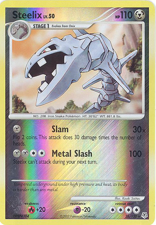 Pokemon Card Diamond & Pearl 38/130 STEELIX Lv.50 (reverse holo