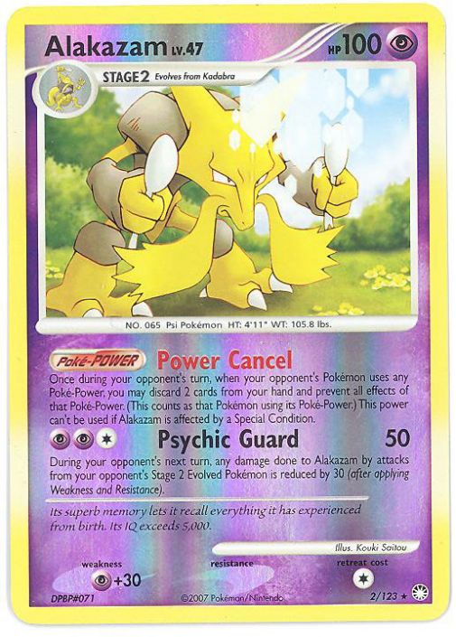 Pokemon Card - D&P: Mysterious Treasures 2/123 - ALAKAZAM Lv