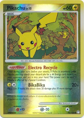 Pokemon Card - D&P: Mysterious Treasures 94/123 - PIKACHU (reverse holo) (Mint): Sell2BBNovelties.com: Sell TY Beanie Babies, Action Figures, Barbies, Cards & Toys selling online Pokemon Card - D&P: Mysterious Treasures 94/123 - PIKACHU (reverse holo) (Mint): Sell2BBNovelties.com: Sell TY Beanie Babies, Action Figures, Barbies, Cards & Toys selling online