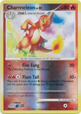 Pokemon Card - D&P: Secret Wonders 46/132 - CHARMELEON (reverse holo) (Mint): Sell2BBNovelties.com: Sell TY Beanie Babies, Action Figures, Barbies, Cards & Toys selling online Pokemon Card - D&P: Secret Wonders 46/132 - CHARMELEON (reverse holo) (Mint): Sell2BBNovelties.com: Sell TY Beanie Babies, Action Figures, Barbies, Cards & Toys selling online