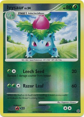 Pokemon Card - D&P: Secret Wonders 51/132 - IVYSAUR (reverse holo) (Mint): Sell2BBNovelties.com: Sell TY Beanie Babies, Action Figures, Barbies, Cards & Toys selling online Pokemon Card - D&P: Secret Wonders 51/132 - IVYSAUR (reverse holo) (Mint): Sell2BBNovelties.com: Sell TY Beanie Babies, Action Figures, Barbies, Cards & Toys selling online