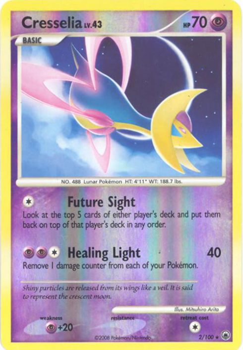 Pokemon Card - D&P: Majestic Dawn 2/100 - CRESSELIA Lv.43 (reverse holo) (Mint)