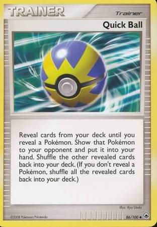 Pokemon Card - D&P: Majestic Dawn 86/100 - QUICK BALL (uncommon) (Mint)