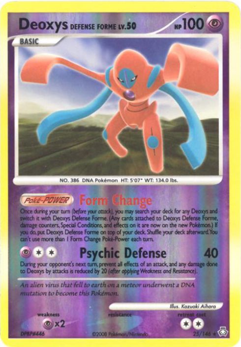 Pokemon Card - D&P: Legends Awakened 25/146 - DEOXYS DEFENSE FORM Lv.50 (reverse holo) (Mint): Sell2BBNovelties.com: Sell TY Beanie Babies, Action Figures, Barbies, Cards & Toys selling online Pokemon Card - D&P: Legends Awakened 25/146 - DEOXYS DEFENSE FORM Lv.50 (reverse holo) (Mint): Sell2BBNovelties.com: Sell TY Beanie Babies, Action Figures, Barbies, Cards & Toys selling online