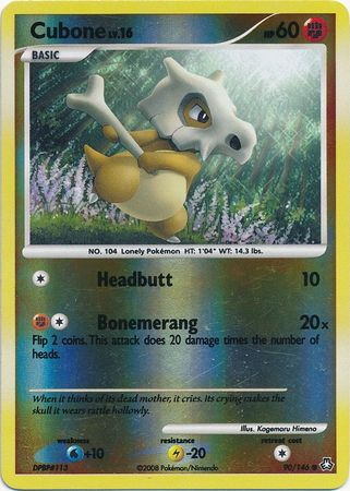 Pokemon Card - D&P: Legends Awakened 90/146 - CUBONE (reverse holo) (Mint): Sell2BBNovelties.com: Sell TY Beanie Babies, Action Figures, Barbies, Cards & Toys selling online Pokemon Card - D&P: Legends Awakened 90/146 - CUBONE (reverse holo) (Mint): Sell2BBNovelties.com: Sell TY Beanie Babies, Action Figures, Barbies, Cards & Toys selling online