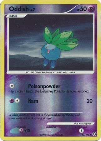 Pokemon Card - D&P: Legends Awakened 112/146 - ODDISH (reverse holo)  (Mint): Sell2BBNovelties.com: Sell TY Beanie Babies, Action Figures,  Barbies, Cards & Toys selling online
