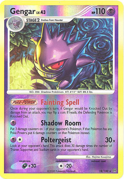 Pokemon Card - D&P: Stormfront 18/100 - GENGAR Lv.43 (reverse holo