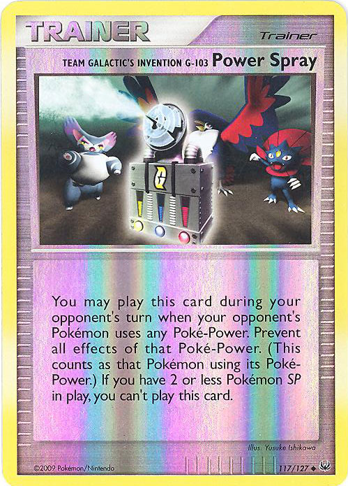 Pokemon Card - Platinum 117/127 - TEAM GALACTIC'S INVENTION G-103 POWER  SPRAY (reverse holo) (Mint): Sell2BBNovelties.com: Sell TY Beanie Babies,  Action Figures, Barbies, Cards & Toys selling online
