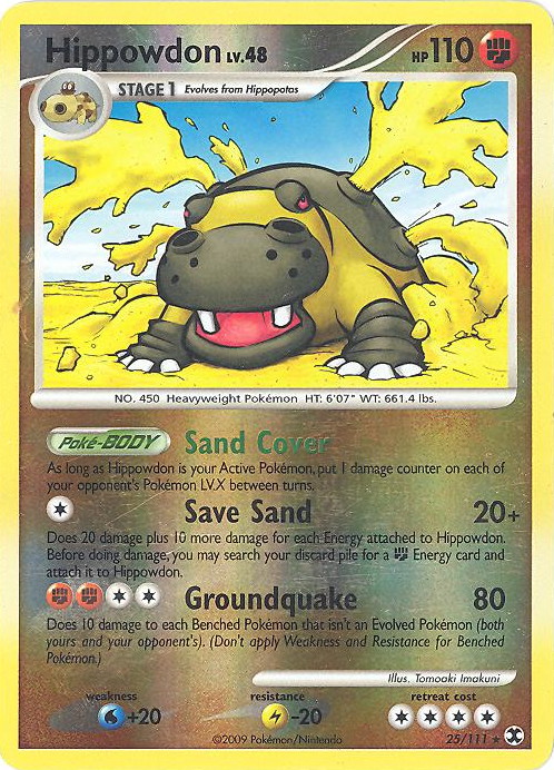Pokemon Card - PL: Rising Rivals 25/111 - HIPPOWDON Lv.48 (reverse