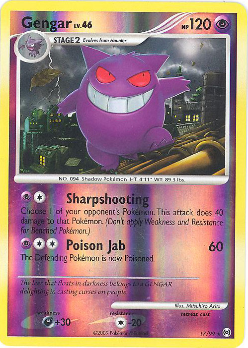 Pokemon Card - PL: Arceus 17/99 - GENGAR Lv. 46 (reverse holo) (Mint)